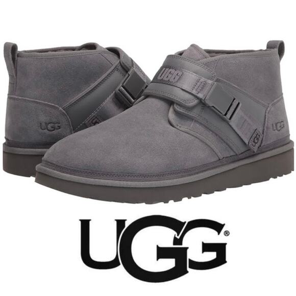 UGG Neumel Snapback metal grey chukka buckle Boot bootie ankle mini size 10 - Picture 14 of 14